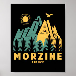 Morzine Berge Frankreich Wandern Outdoor Vintage  Poster