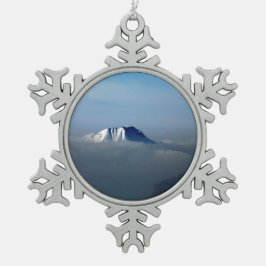 Morzine France Holiday Card Acrylic Print Foto Bl Schneeflocken Zinn-Ornament
