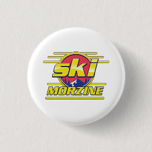 Morzine France Ski 80er Logo Button