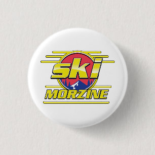 Morzine France Ski 80er Logo Button