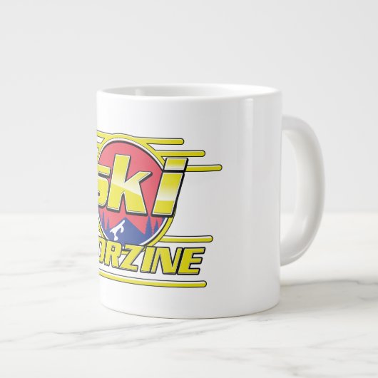 Morzine France Ski 80er Logo Jumbo-Tasse (Vorderseite Rechts)