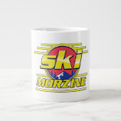 Morzine France Ski 80er Logo Jumbo-Tasse (Vorderseite)