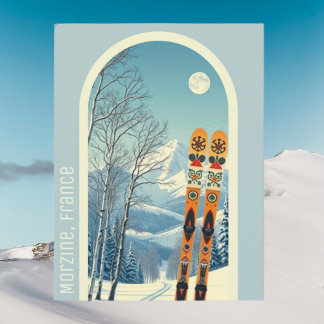 Morzine France ski Postcard Postkarte