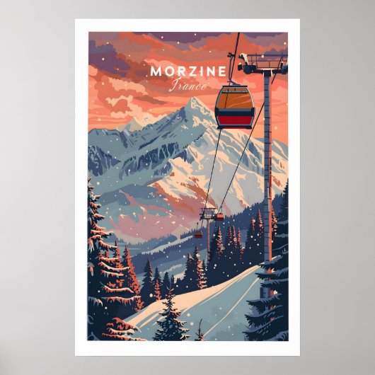 Morzine Kunstposter - Skiplakat 1 Poster (Vorne)