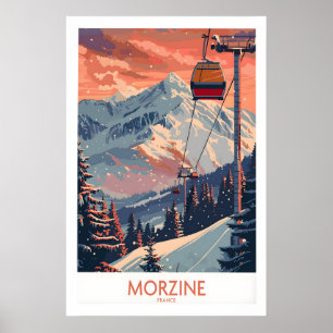 Morzine Poster - Ski Druck Frankreich 1