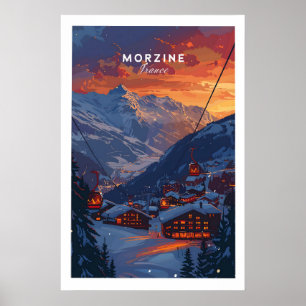 Morzine Print Frankreich - Skiplakat 1 Poster