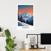 Morzine Ski Print - Frankreich 1 Poster (Heimbüro)