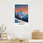 Morzine Ski Print - Frankreich 1 Poster (Küche)