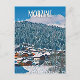 Morzine Skistation Postkarte