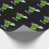 Mos-jito Funny Mojito Drink Pun Dark BG Geschenkpapier (Ecke)