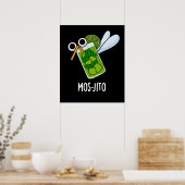 Mos-jito Funny Mojito Drink Pun Dark BG Poster (Küche)