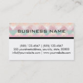 Mosaic Abstract Art Custom Monogram #30 Visitenkarte (Rückseite)