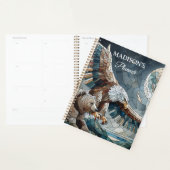 Mosaic Ai Art | Brauner Bär und Adler Vollmond Planer (Anzeige)