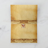 MOSAIC ANGEL , braunes Pergament Feiertagskarte (Innenseite)