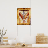 MOSAIC ANGEL , braunes Pergament Poster (Küche)