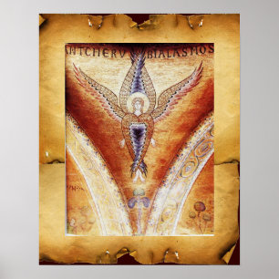 MOSAIC ANGEL , braunes Pergament Poster