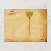 MOSAIC ANGEL , braunes Pergament Postkarte (Rückseite)