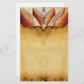 MOSAIC ANGEL Brown Parchment Briefpapier (Vorne/Hinten)