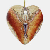 MOSAIC ANGEL Brown Parchment ,Red Ruby Keramik Ornament (Rechts)