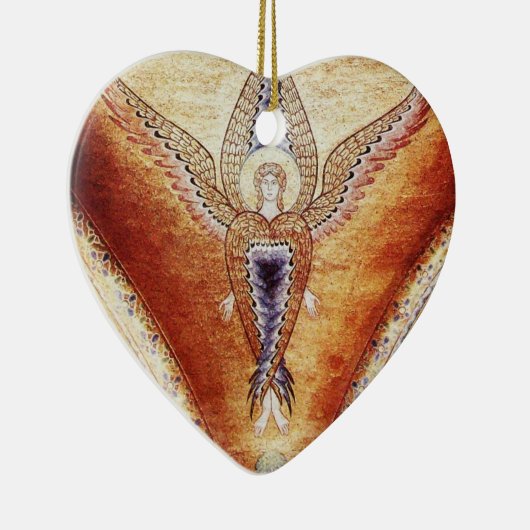 MOSAIC ANGEL Brown Parchment ,Red Ruby Keramik Ornament (Rechts)