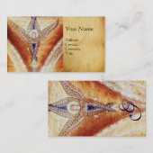 MOSAIC ANGEL MONOGRAM Parchment Visitenkarte (Vorne/Hinten)