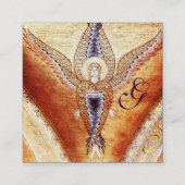 MOSAIC ANGEL MONOGRAM QUADRATISCHE VISITENKARTE (Rückseite)
