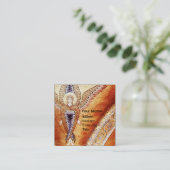 MOSAIC ANGEL MONOGRAM QUADRATISCHE VISITENKARTE (Stehend Vorderseite)