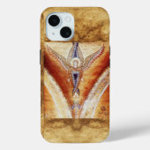 MOSAIC ANGEL Parchment Monogram Case-Mate iPhone Hülle (Rückseite)