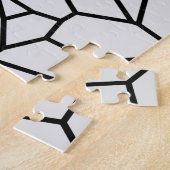 Mosaic Art Dog Paw Print In Black And White  Puzzle (Seite)