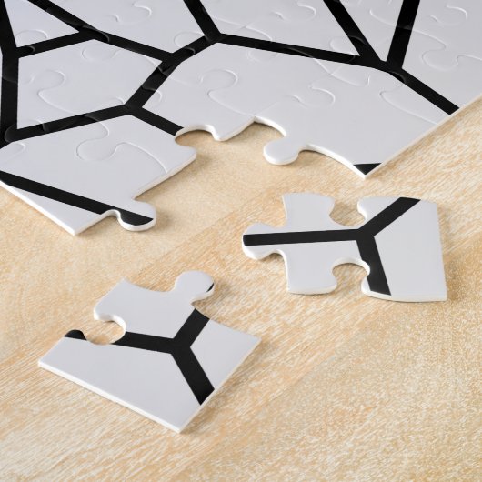 Mosaic Art Dog Paw Print In Black And White  Puzzle (Seite)