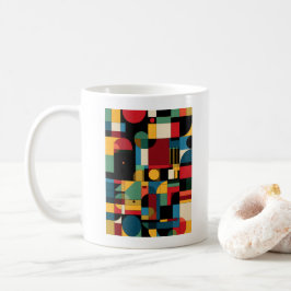 Mosaic Bauhaus Geometrischer Abstrakter Farbiger B Kaffeetasse