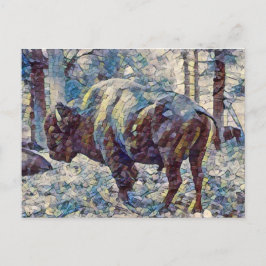 Mosaic Bison Postkarte