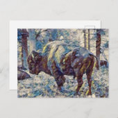 Mosaic Bison Postkarte (Vorne/Hinten)