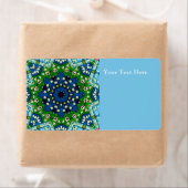 Mosaic Blue Green Hippie Boho Mandala (Insitu)