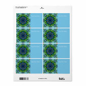 Mosaic Blue Green Hippie Boho Mandala (Vorne)