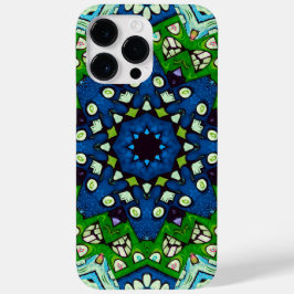Mosaic Blue Green Hippie Boho Mandala Case-Mate iPhone 14 Pro Max Hülle