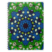 Mosaic Blue Green Hippie Boho Mandala Notizblock (Vorderseite)