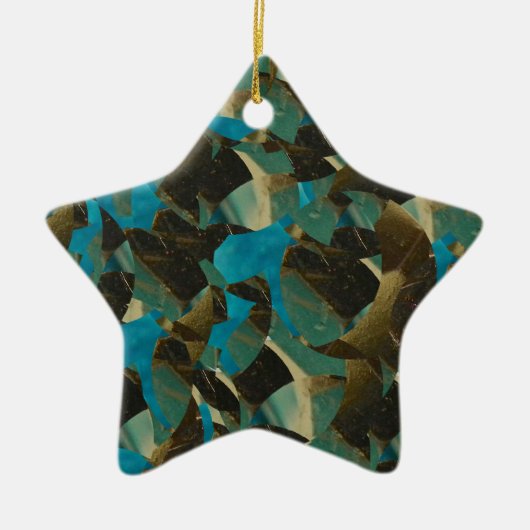 Mosaic Blue Star Ornament (Vorne)