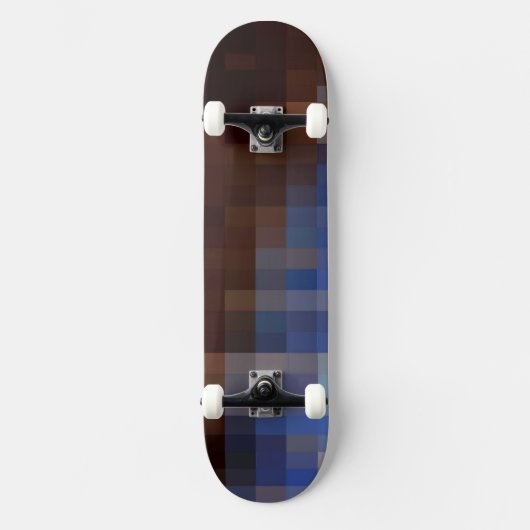 Mosaic Brown-Blue Design Skateboard (Vorderseite)