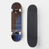 Mosaic Brown-Blue Design Skateboard (Vorderseite)