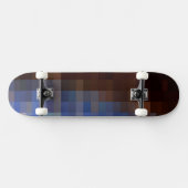 Mosaic Brown-Blue Design Skateboard (Horizontal)