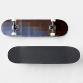 Mosaic Brown-Blue Design Skateboard (Horizontal)