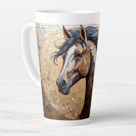 Mosaic Brown Horse Milchtasse