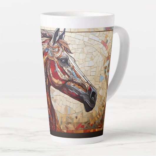 Mosaic Brown Horse Milchtasse (Rechte Ecke)