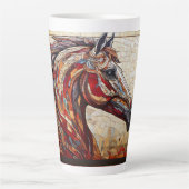 Mosaic Brown Horse Milchtasse (Vorderseite)