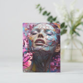 Mosaic Butterfly Woman Postkarte (Stehend Vorderseite)