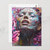 Mosaic Butterfly Woman Postkarte (Vorne/Hinten)