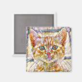 Mosaic Cat Magnet (Vorderseite/Rückseite)