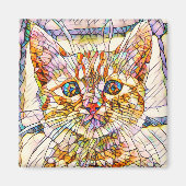 Mosaic Cat Magnet (Vorne)
