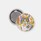 Mosaic Cat Magnet (Vorderseite/Rückseite)